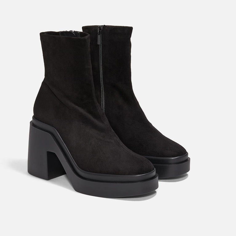 NINA ANKLE BOOTS, BLACK SUEDE LAMBSKIN