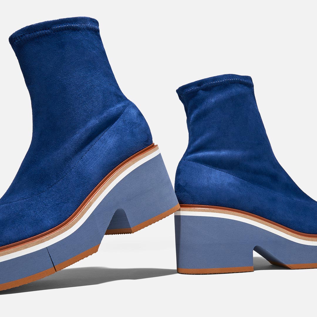 ALBANE ANKLE BOOTS, NAVY BLUE LAMBSKIN