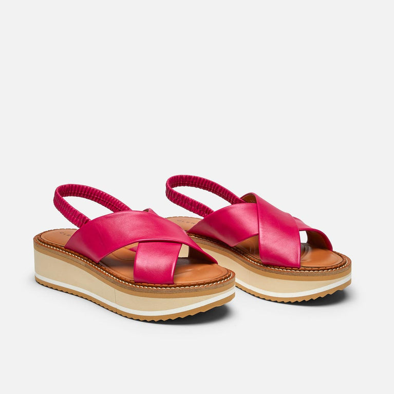 Freedom Sandals, Hibiscus Pink Lambskin