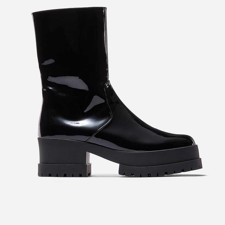 WILMER ANKLE BOOTS, BLACK PATENT CALFSKIN